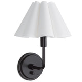 Polly Single Sconce, Blackened Brass/White-Lighting-High Fashion Home