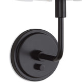 Polly Single Sconce, Blackened Brass/White-Lighting-High Fashion Home