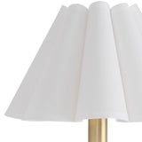 Polly Single Sconce, Natural Brass/White-Lighting-High Fashion Home