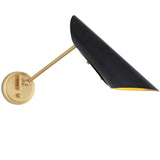 Vest Single Arm Sconce, Blacken Brass-Lighting-High Fashion Home