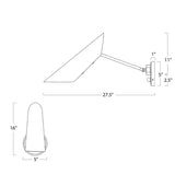 Vest Single Arm Sconce, Blacken Brass-Lighting-High Fashion Home