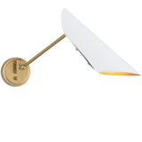 Vest Single Arm Sconce, White-Lighting-High Fashion Home