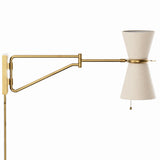 Gable Swing Arm Sconce, Oyster