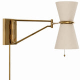 Gable Swing Arm Sconce, Oyster