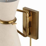 Gable Swing Arm Sconce, Oyster