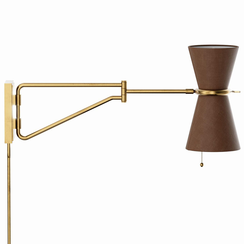 Gable Swing Arm Sconce, Russet