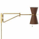 Gable Swing Arm Sconce, Russet