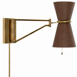 Gable Swing Arm Sconce, Russet