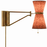 Gable Swing Arm Sconce, Russet
