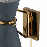 Gable Swing Arm Sconce, Storm Blue