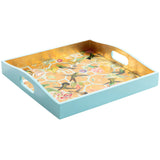 Lacquer Square Tray, Hummingbird Trellis-Accessories-High Fashion Home