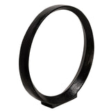 Circular Aluminum Sculptures, Black, Set of 2-Accessories-High Fashion Home