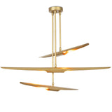 Concorde Chandelier, Natural Brass