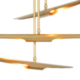 Concorde Chandelier, Natural Brass