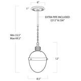 Otis Small Pendant, Black-Lighting-High Fashion Home