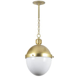 Otis Small Pendant, Natural Brass-Lighting-High Fashion Home