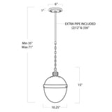 Otis Medium Pendant, Natural Brass-Lighting-High Fashion Home