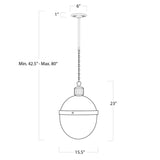 Otis Large Pendant, Polished Nickel-Lighting-High Fashion Home