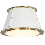 French Maid Flush Mount, White