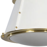 French Maid Flush Mount, White