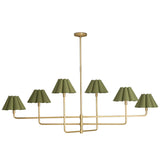Polly Chandelier, Natural Brass/Olive