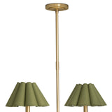 Polly Chandelier, Natural Brass/Olive