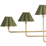 Polly Chandelier, Natural Brass/Olive
