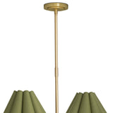 Polly Chandelier, Natural Brass/Olive