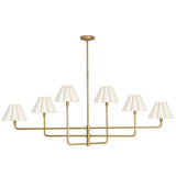 Polly Chandelier, Natural Brass/Oyster