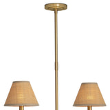 Polly Chandelier, Natural Brass/Rattan