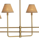 Polly Chandelier, Natural Brass/Rattan