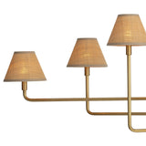 Polly Chandelier, Natural Brass/Rattan