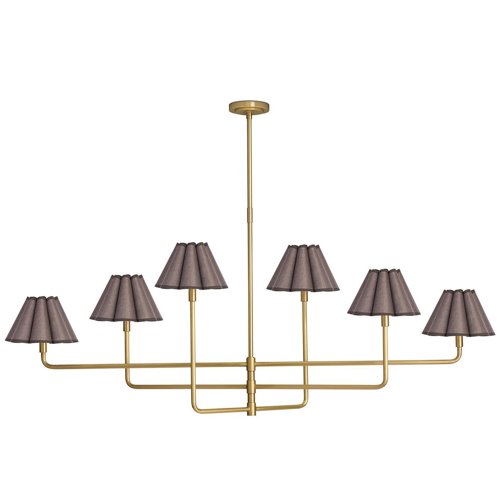 Polly Chandelier, Natural Brass/Umber
