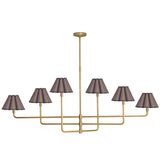 Polly Chandelier, Natural Brass/Umber