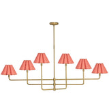 Polly Chandelier, Natural Brass/Wild Poppy