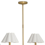 Polly Chandelier, Natural Brass/Linen