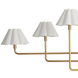Polly Chandelier, Natural Brass/Linen