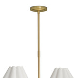 Polly Chandelier, Natural Brass/Linen
