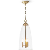 Maiden Glass Pendant, Natural Brass-Lighting-High Fashion Home