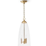 Maiden Glass Pendant, Natural Brass-Lighting-High Fashion Home