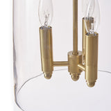 Maiden Glass Pendant, Natural Brass-Lighting-High Fashion Home