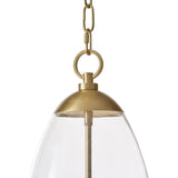 Maiden Glass Pendant, Natural Brass-Lighting-High Fashion Home