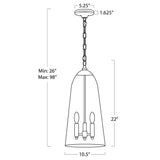 Maiden Glass Pendant, Oil Rubbed Bronze-Lighting-High Fashion Home