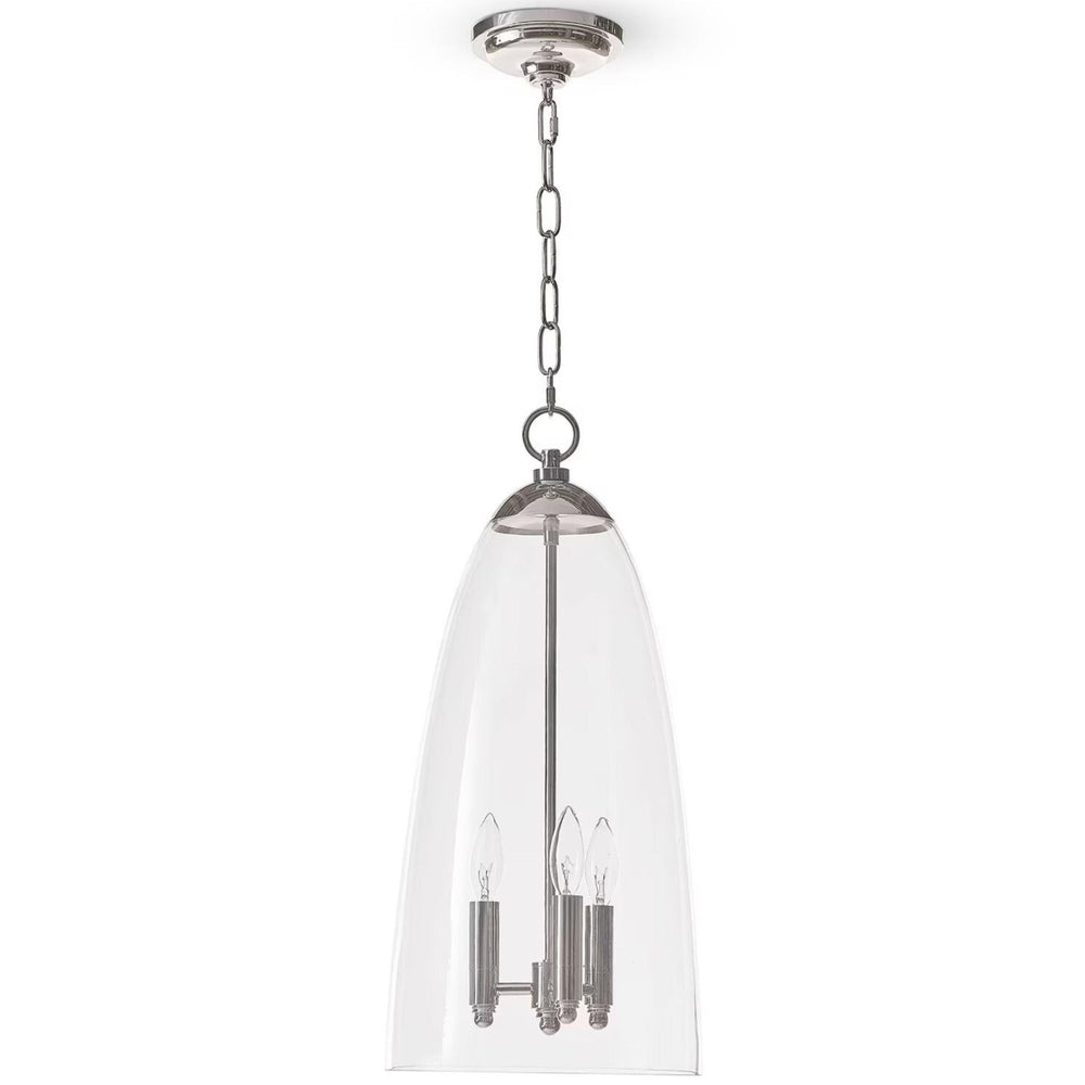 Maiden Glass Pendant, Polished Nickel-Lighting-High Fashion Home