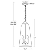 Maiden Glass Pendant, Polished Nickel-Lighting-High Fashion Home