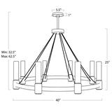 Dixon Chandelier, Natural Brass-Lighting-High Fashion Home