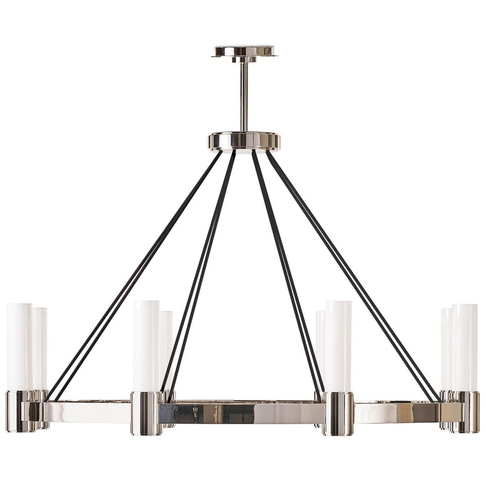 Dixon Chandelier, Polished Nickel-Lighting-High Fashion Home