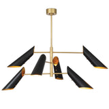 Vest Chandelier, Natural Brass/Black-Lighting-High Fashion Home