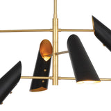 Vest Chandelier, Natural Brass/Black-Lighting-High Fashion Home