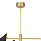 Vest Chandelier, Natural Brass/Black-Lighting-High Fashion Home